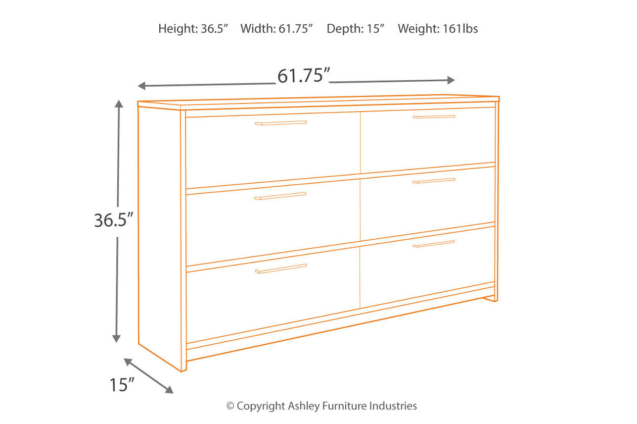 Baystorm Gray Dresser - B221-31 - Luna Furniture - Dallas Store