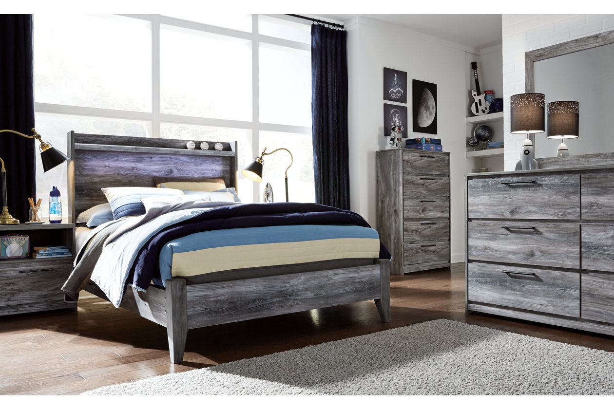 Baystorm Gray Full Panel Bed - SET | B221-84 | B221-87 - Luna Furniture - Dallas Store