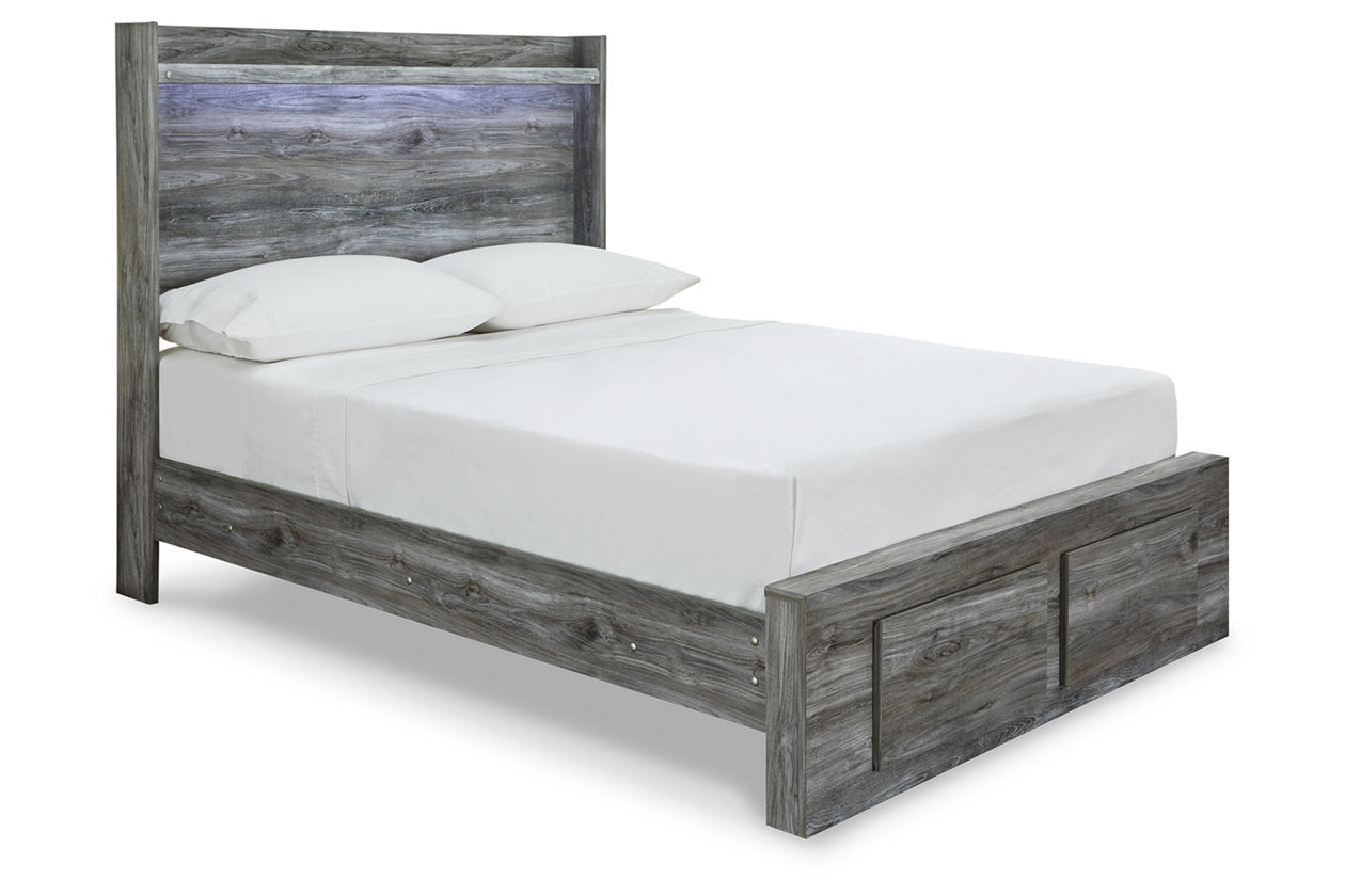 Baystorm Gray Full Panel Bed with 2 Storage Drawers - SET | B100-12 | B221-84S | B221-87 | B221-89 - Luna Furniture - Dallas Store
