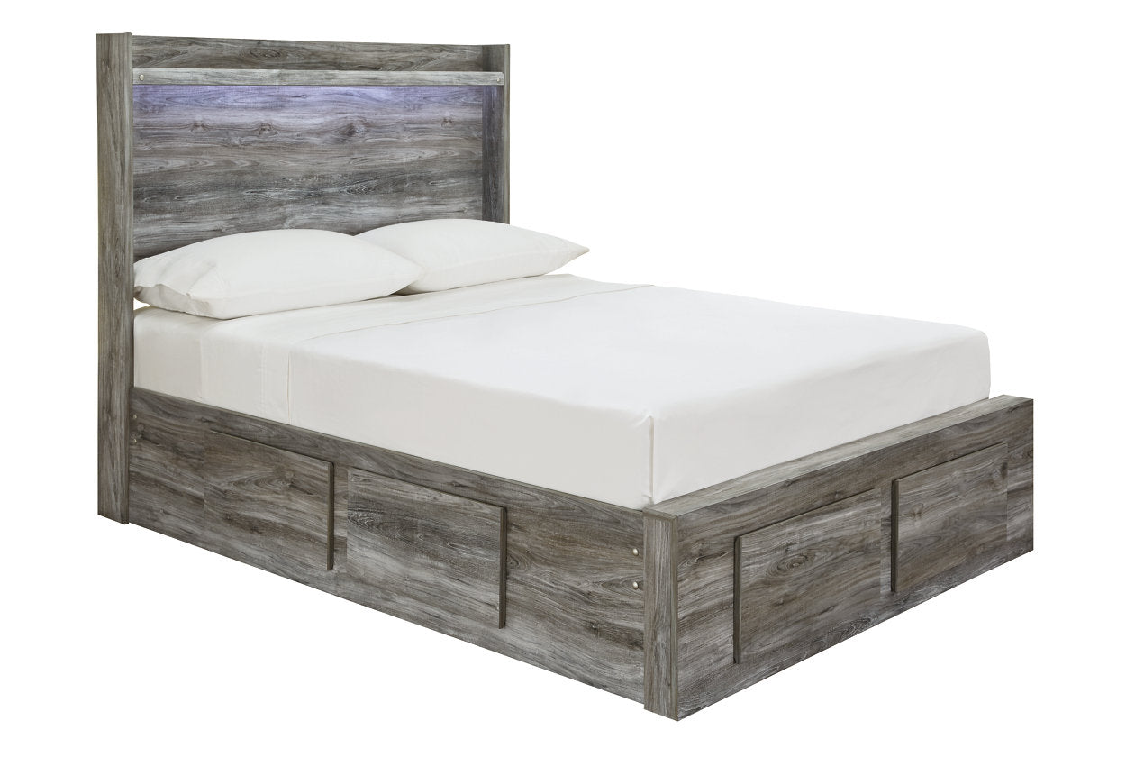 Baystorm Gray Full Panel Bed with 6 Storage Drawers - SET | B100-12 | B221-50(2) | B221-84S | B221-87 - Luna Furniture - Dallas Store