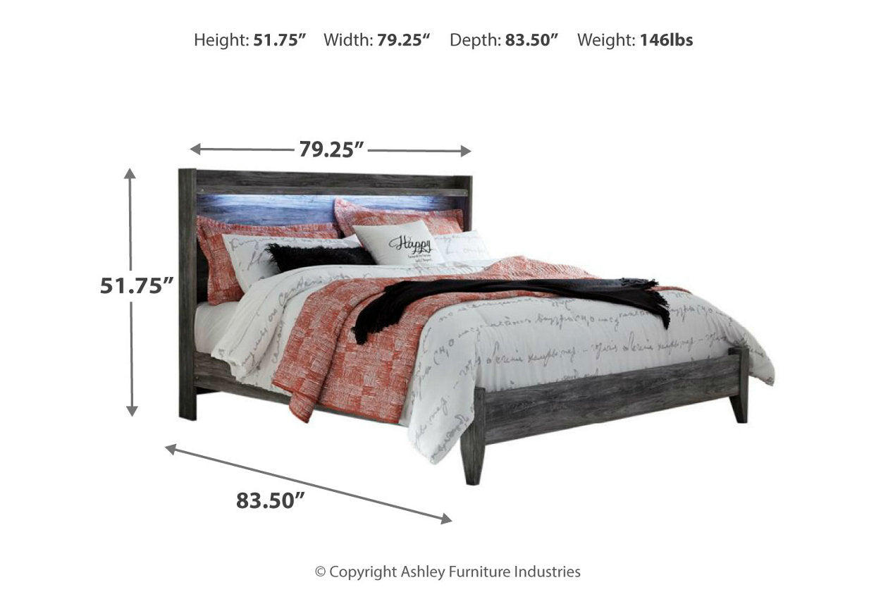 Baystorm Gray King Panel Bed - SET | B221-56 | B221-58 - Luna Furniture - Dallas Store