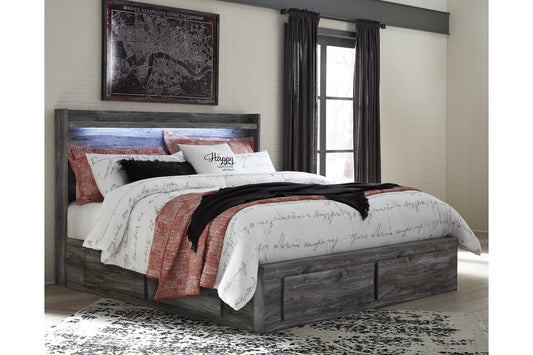 Baystorm Gray King Panel Bed with 6 Storage Drawers - SET | B100-14 | B221-56S | B221-58 | B221-60(2) - Luna Furniture - Dallas Store
