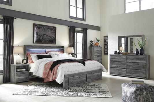 Baystorm Gray LED Footboard Storage Platform Bedroom Set - SET | B221-54S | B221-57 | B221-95 | B221-31 | B221-35 | B221-91 | B221-46 | B100-13 - Luna Furniture - Dallas Store