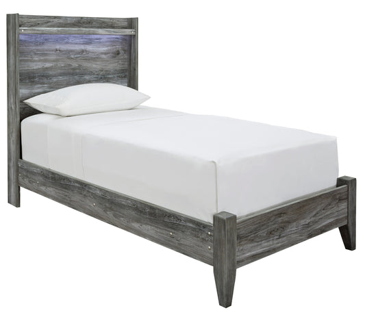 Baystorm Gray Twin LED Panel Bed - SET | B221-52 | B221-53 - Luna Furniture - Dallas Store
