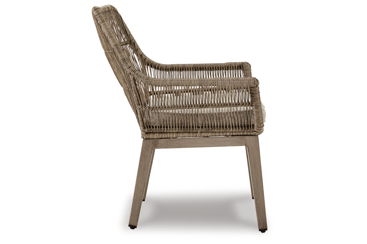 Beach Front Beige Arm Chair with Cushion, Set of 2 - P399-601A - Luna Furniture - Dallas Store