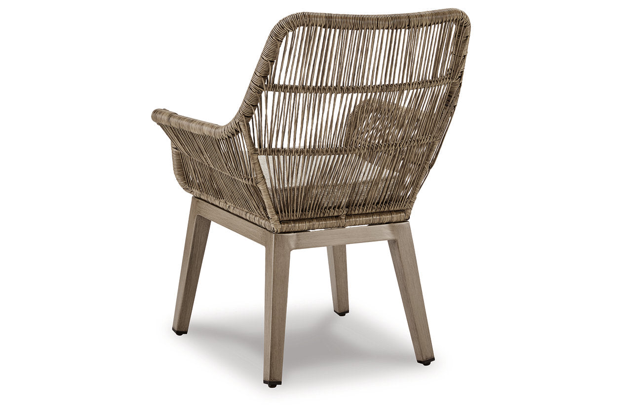 Beach Front Beige Arm Chair with Cushion, Set of 2 - P399-601A - Luna Furniture - Dallas Store