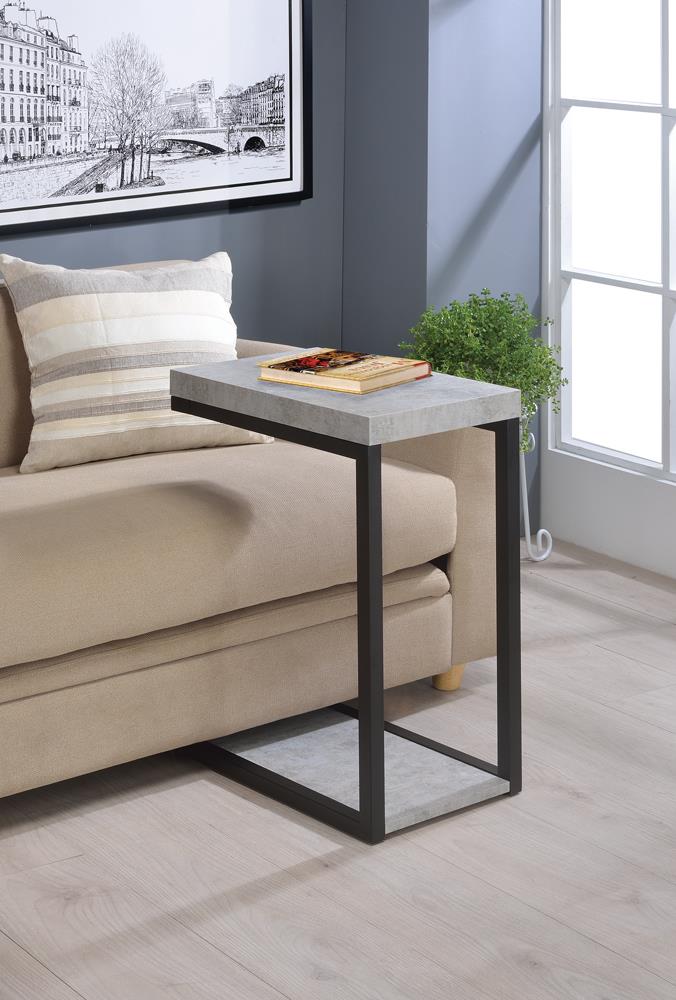 Beck Cement/Black Accent Table - 902933 - Luna Furniture - Dallas Store