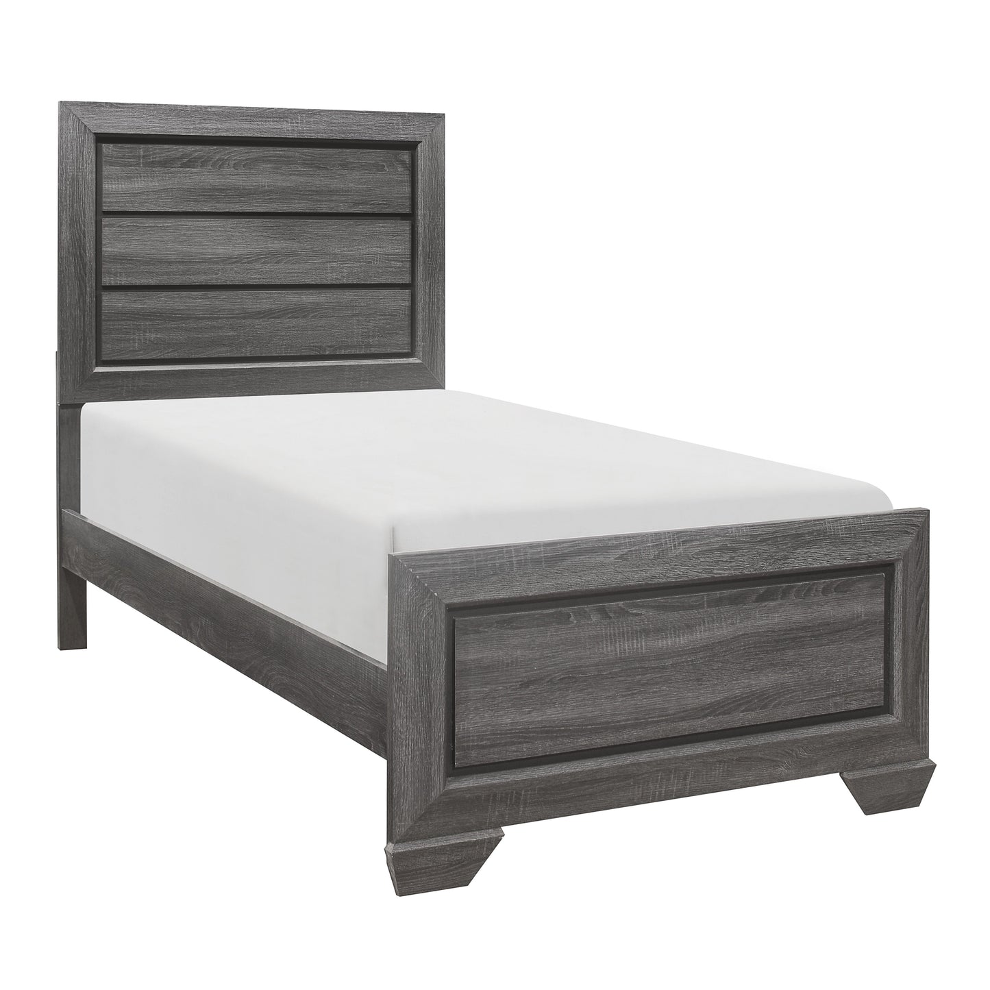Beechnut Gray Twin Panel Bed - SET | 1904TGY-1 | 1904FGY-3 - Luna Furniture - Dallas Store