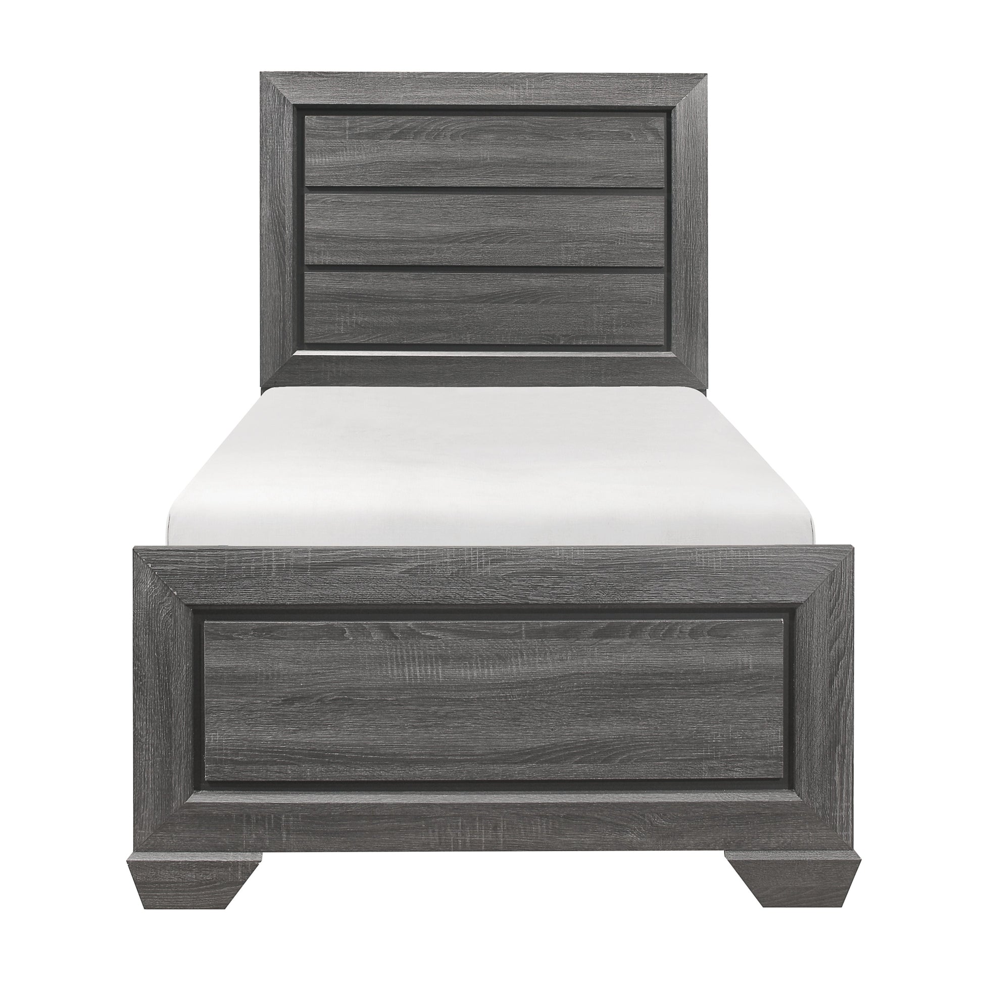 Beechnut Gray Twin Panel Bed - SET | 1904TGY-1 | 1904FGY-3 - Luna Furniture - Dallas Store