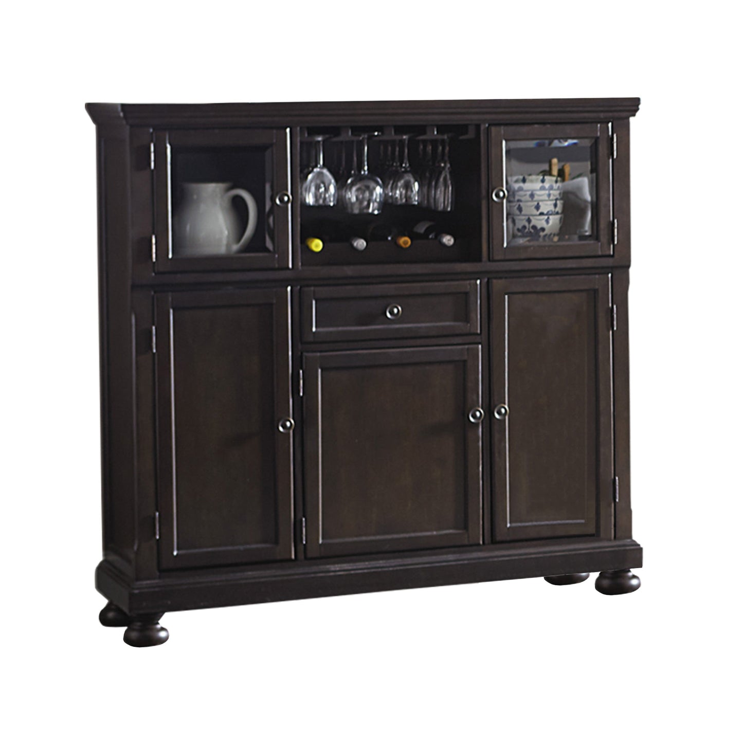 Begonia Grayish Brown Curio - 1718GY-40 - Luna Furniture - Dallas Store