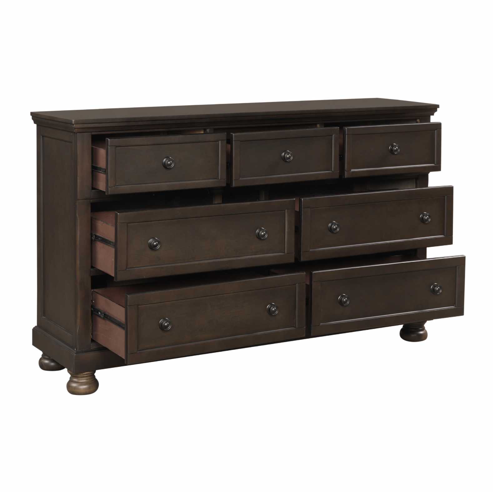 Begonia Grayish Brown Dresser - 1718GY-5 - Luna Furniture - Dallas Store