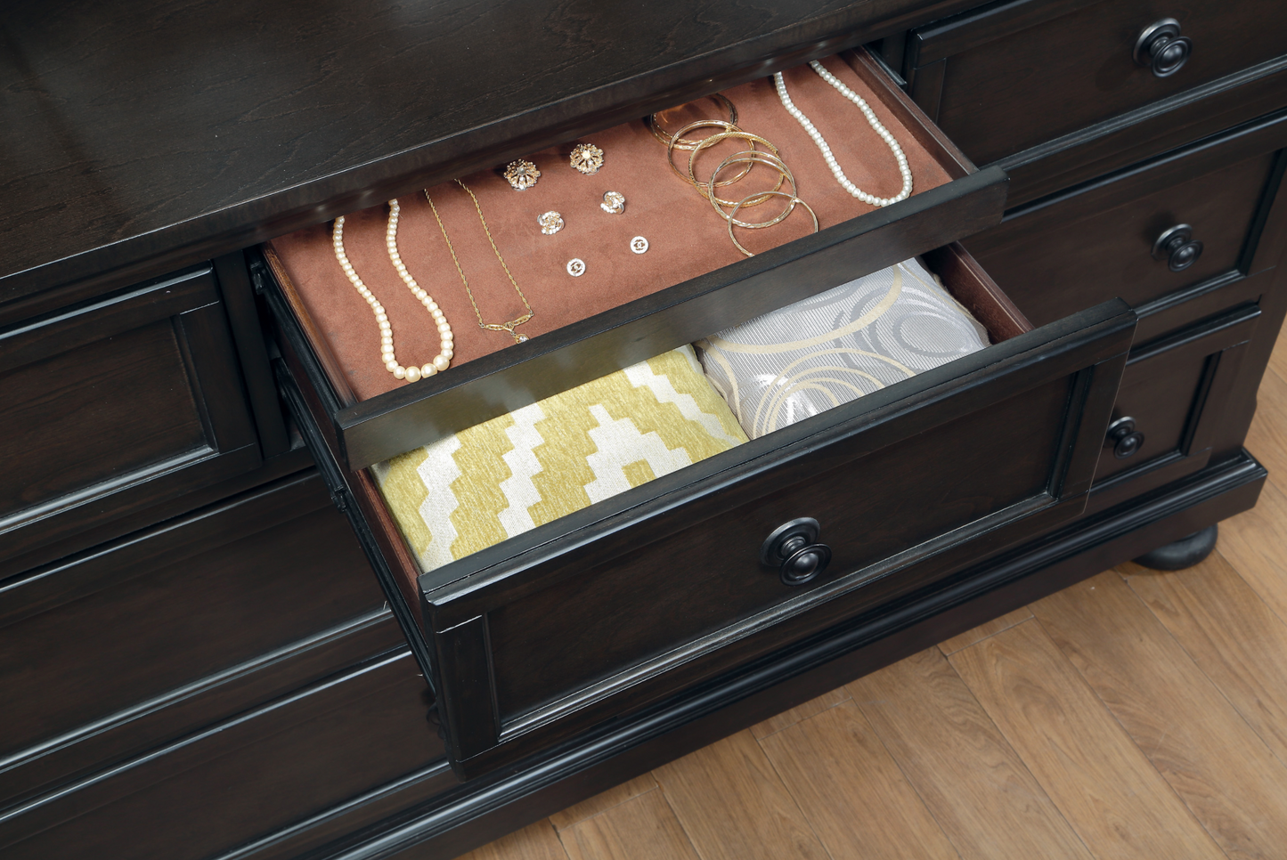 Begonia Grayish Brown Dresser - 1718GY-5 - Luna Furniture - Dallas Store