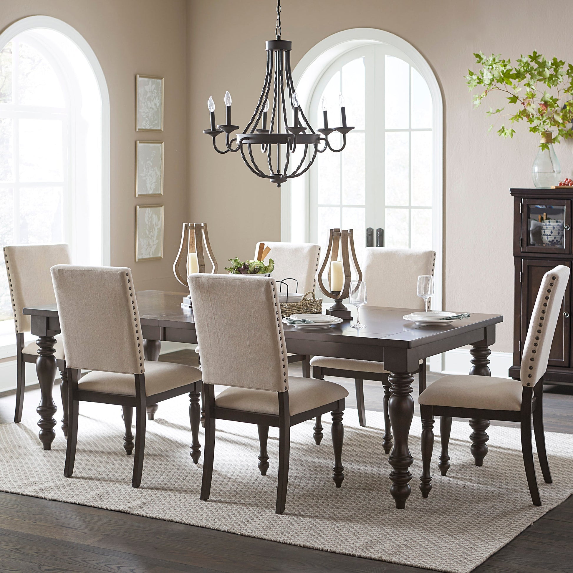 Begonia Grayish Brown Extendable Dining Table - 1718GY-90 - Luna Furniture - Dallas Store