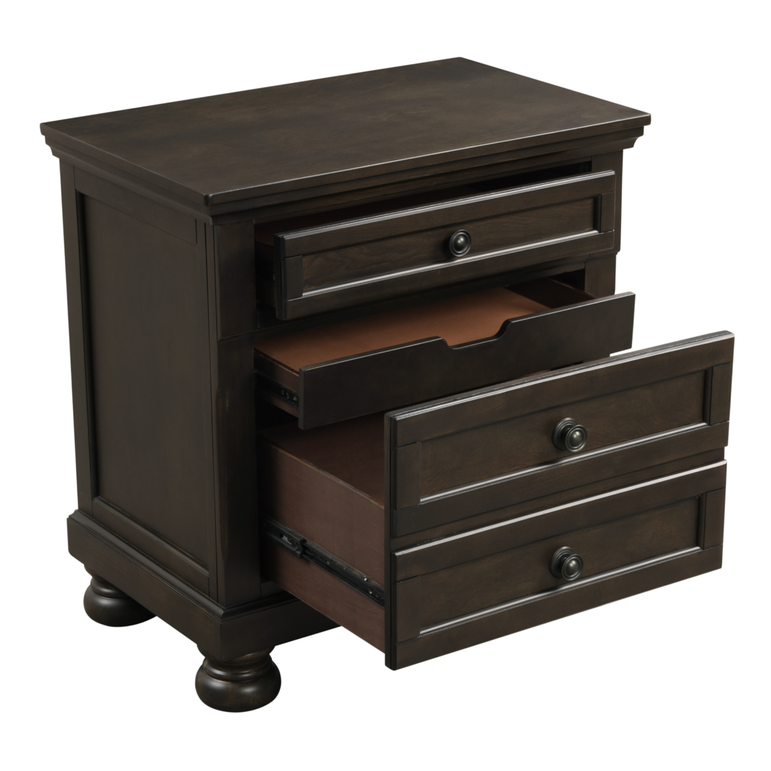 Begonia Grayish Brown Sleigh Storage Platform Bedroom Set - SET | 1718GY-1 | 1718GY-2 | 1718GY-3 | 1718GY-4 | 1718GY-9 - Luna Furniture - Dallas Store