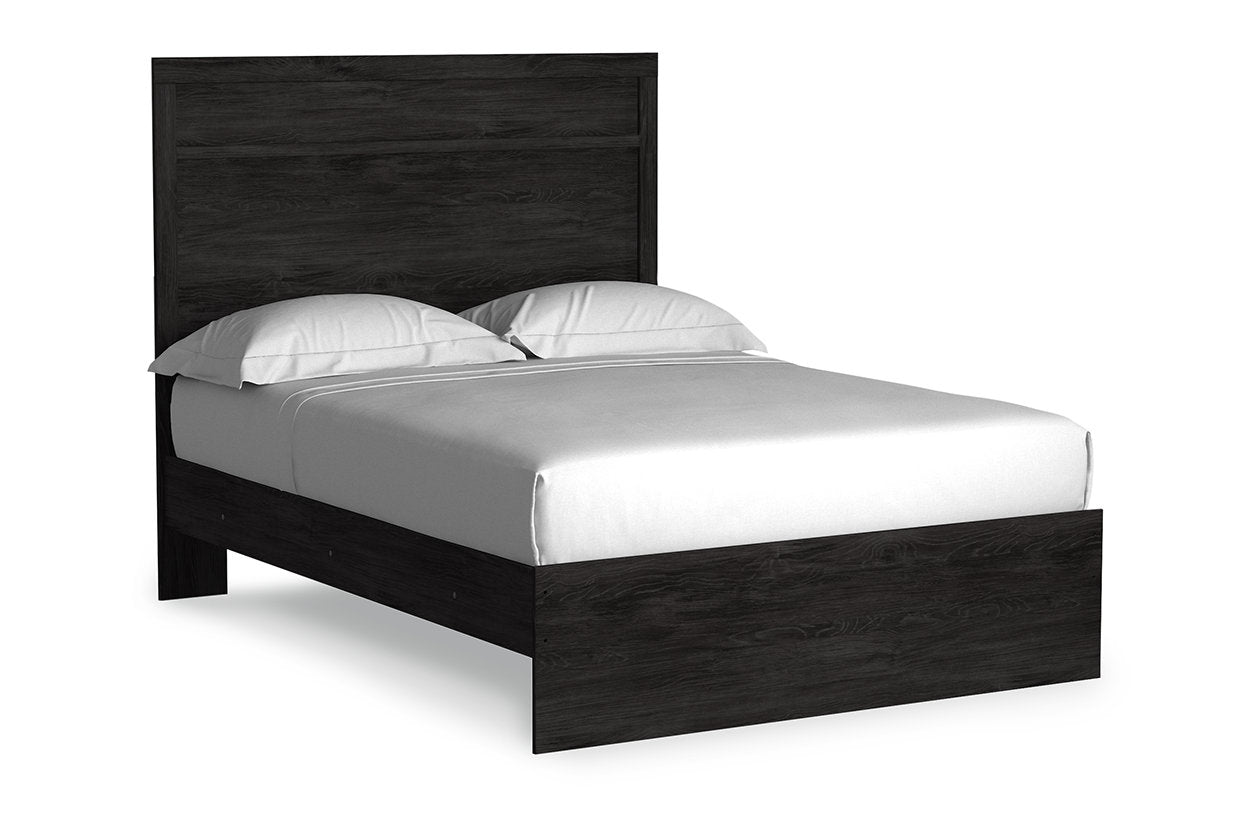 Belachime Black Full Panel Bed - SET | B2589-55 | B2589-86 - Luna Furniture - Dallas Store