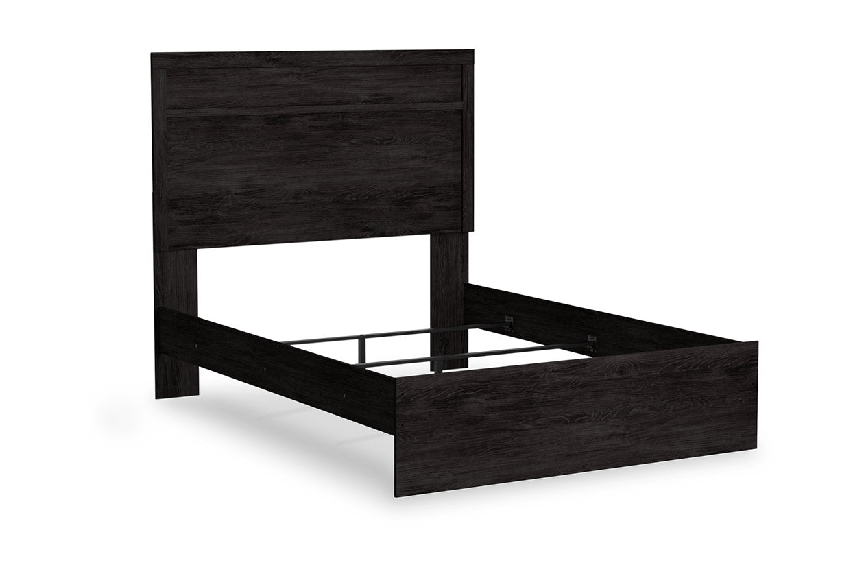 Belachime Black Full Panel Bed - SET | B2589-55 | B2589-86 - Luna Furniture - Dallas Store