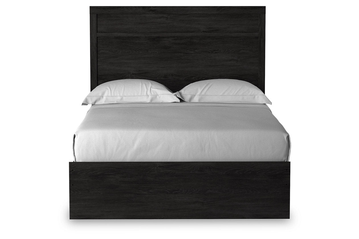 Belachime Black Full Panel Bed - SET | B2589-55 | B2589-86 - Luna Furniture - Dallas Store