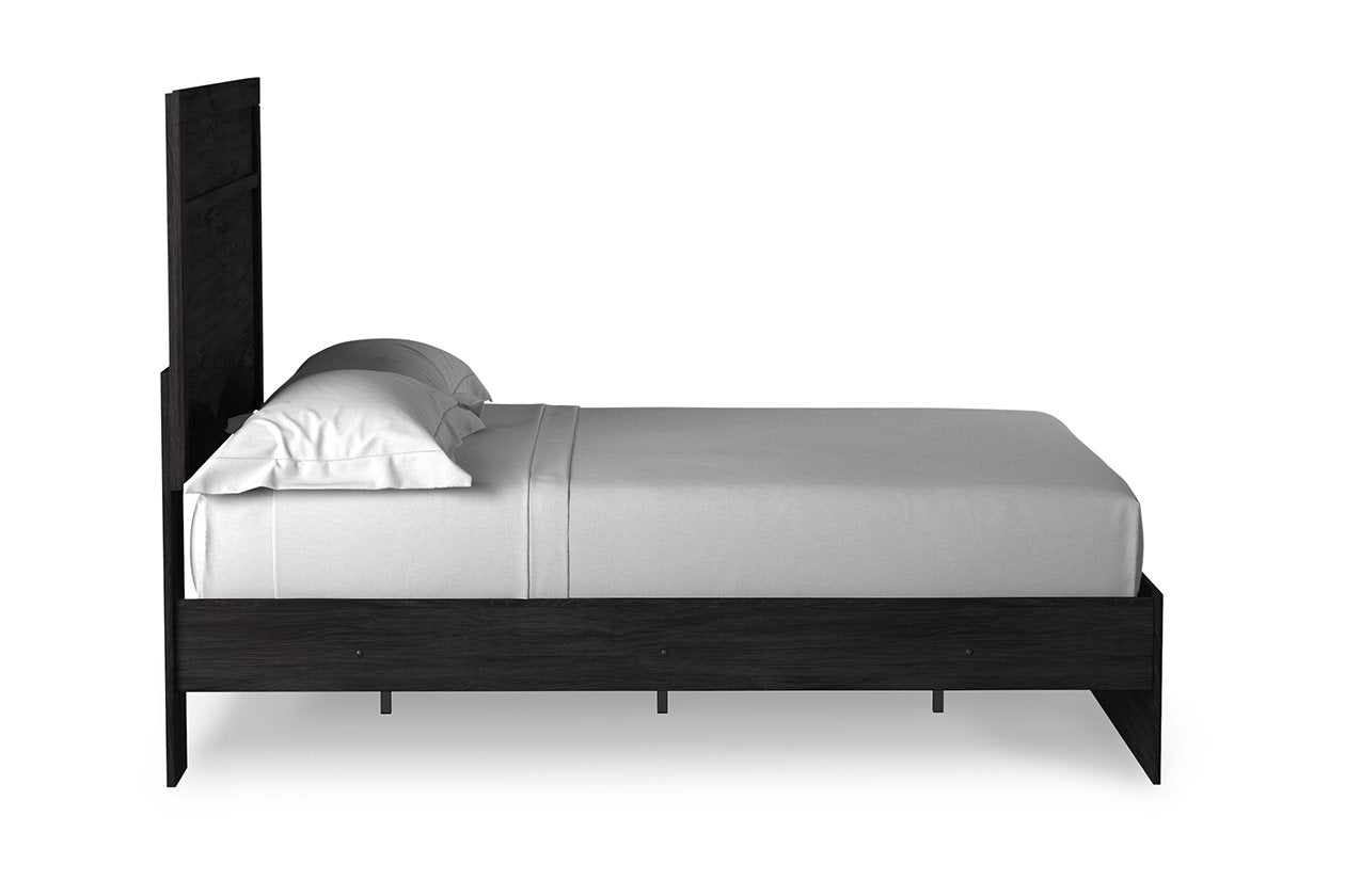 Belachime Black Full Panel Bed - SET | B2589-55 | B2589-86 - Luna Furniture - Dallas Store