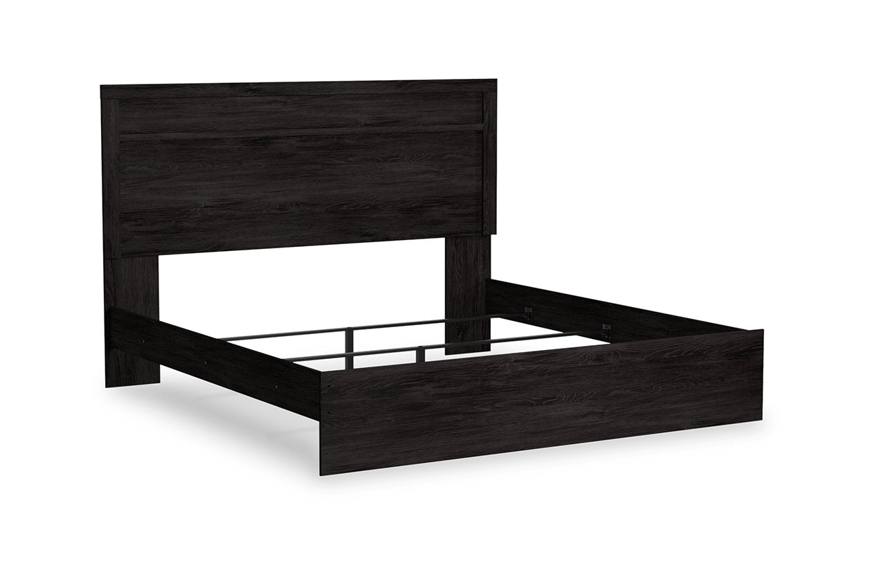 Belachime Black King Panel Bed - SET | B2589-72 | B2589-97 - Luna Furniture - Dallas Store