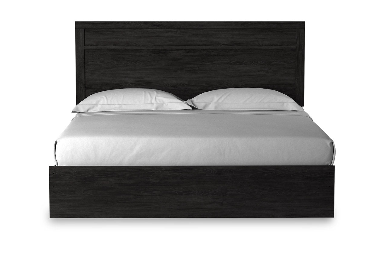 Belachime Black King Panel Bed - SET | B2589-72 | B2589-97 - Luna Furniture - Dallas Store