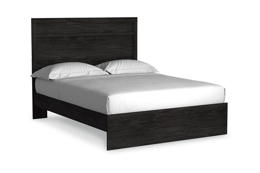 Belachime Black Queen Panel Bed - SET | B2589-71 | B2589-96 - Luna Furniture - Dallas Store