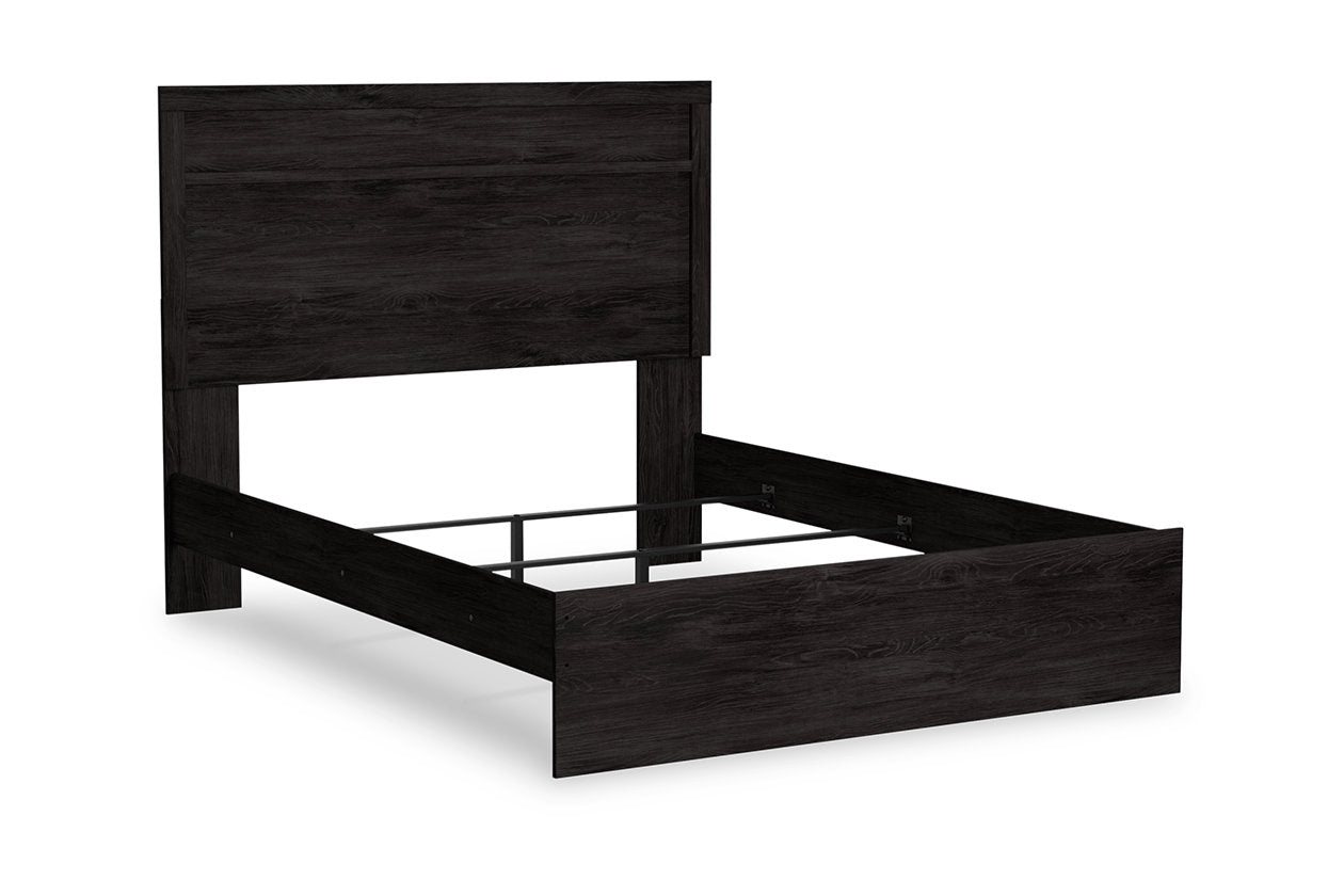 Belachime Black Queen Panel Bed - SET | B2589-71 | B2589-96 - Luna Furniture - Dallas Store