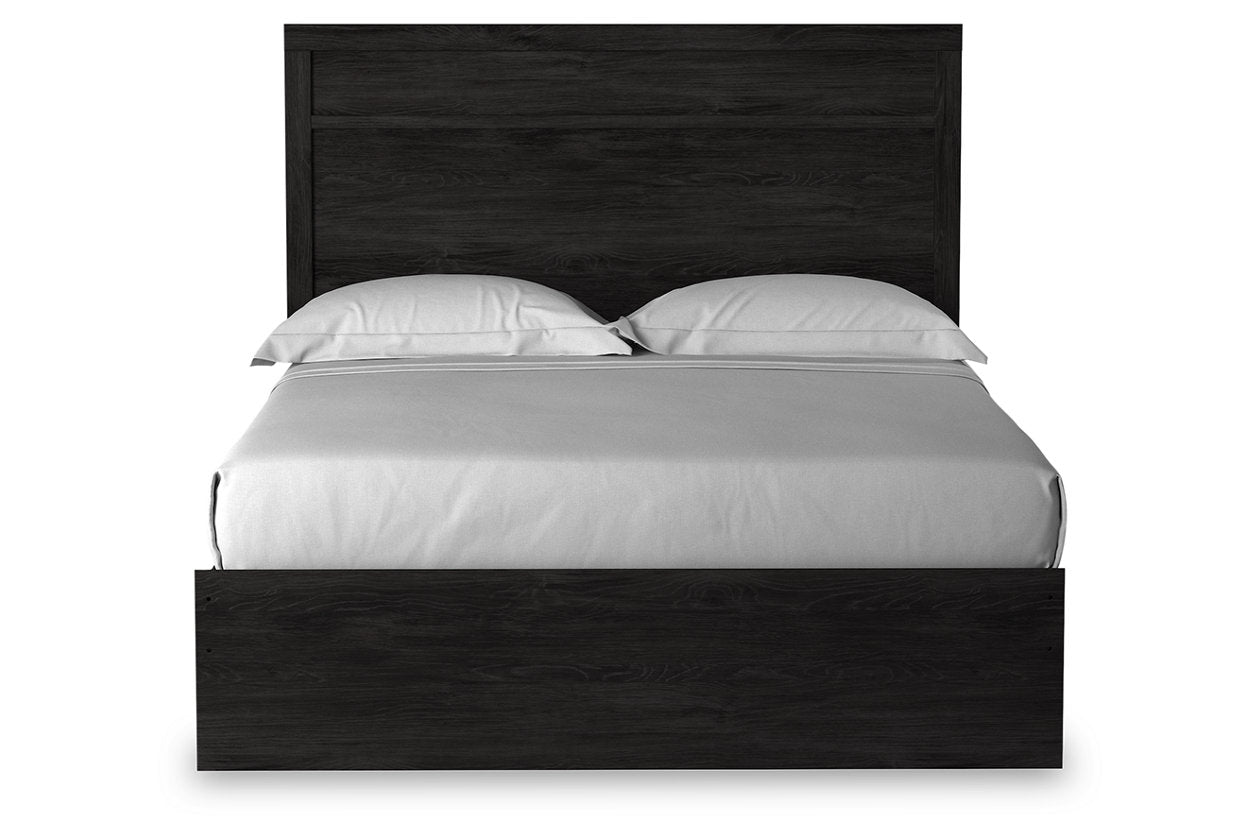 Belachime Black Queen Panel Bed - SET | B2589-71 | B2589-96 - Luna Furniture - Dallas Store