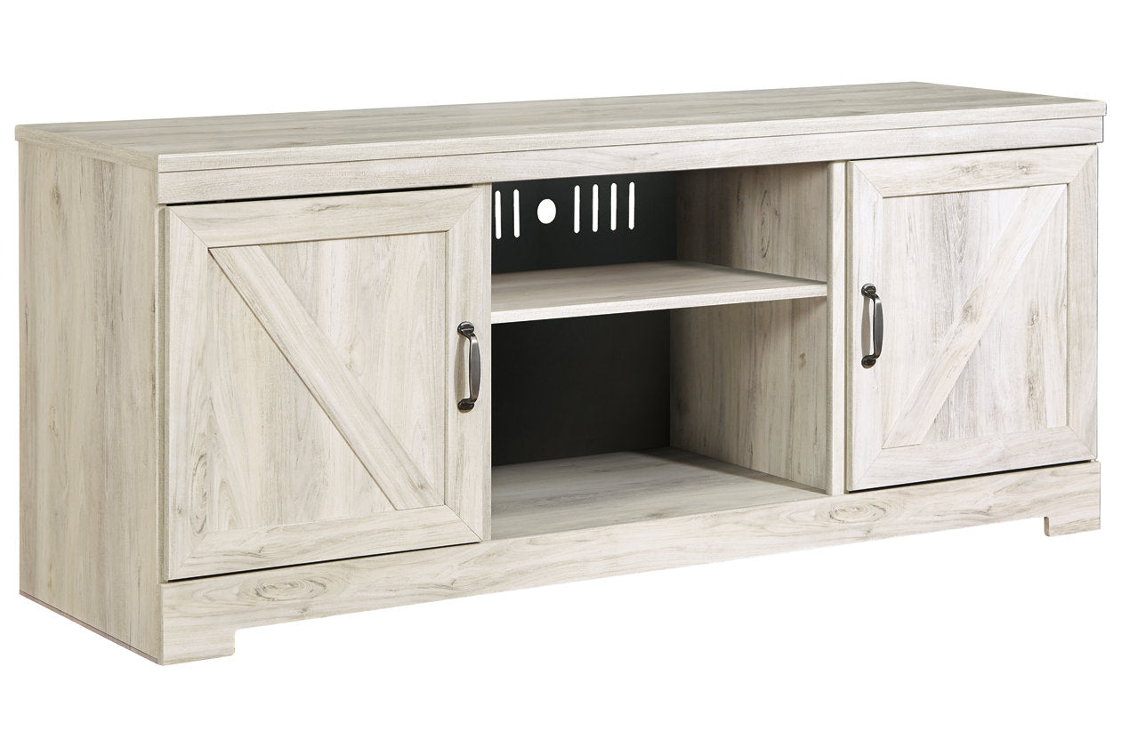 Bellaby Whitewash 4-Piece Entertainment Center - SET | W331-24(2) | W331-27 | W331-68 - Luna Furniture - Dallas Store