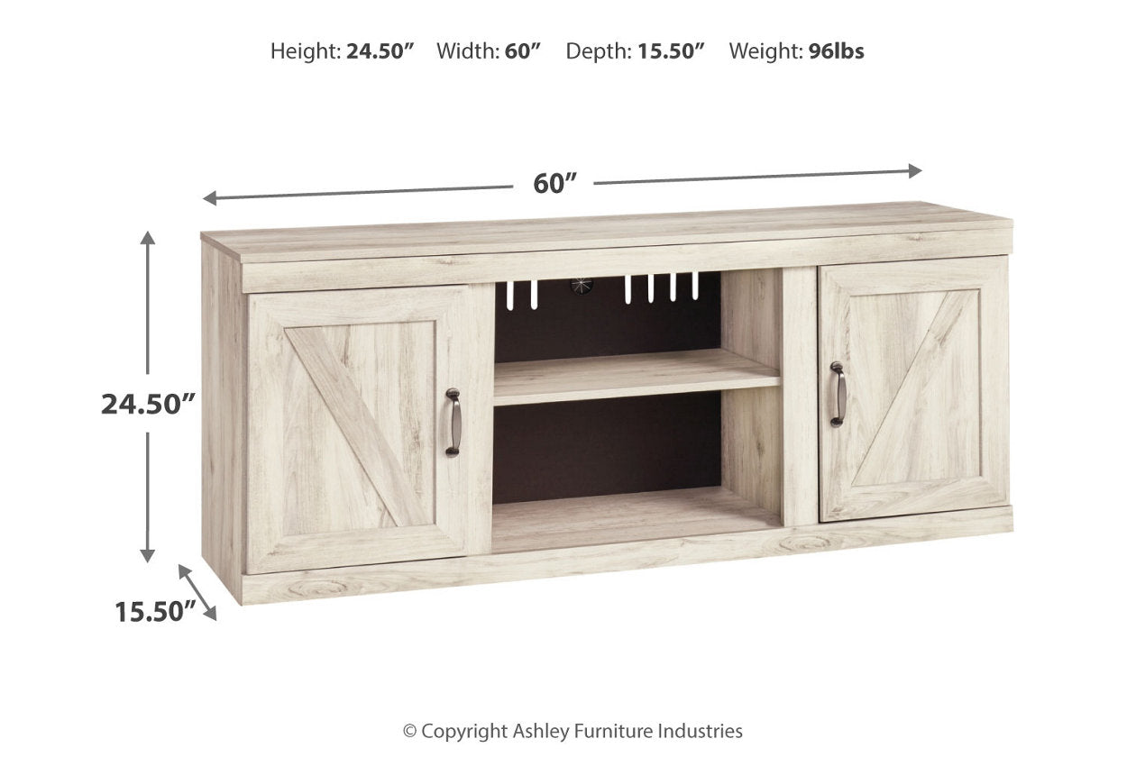 Bellaby Whitewash 60" TV Stand - EW0331-268 - Luna Furniture - Dallas Store