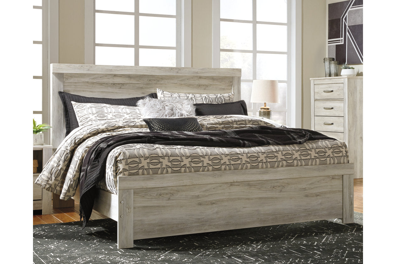 Bellaby Whitewash King Panel Bed - SET | B331-56 | B331-58 | B331-97 - Luna Furniture - Dallas Store
