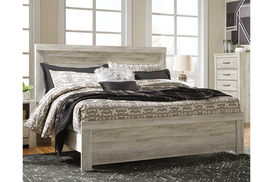 Bellaby Whitewash King Panel Bed - SET | B331-56 | B331-58 | B331-97 - Luna Furniture - Dallas Store