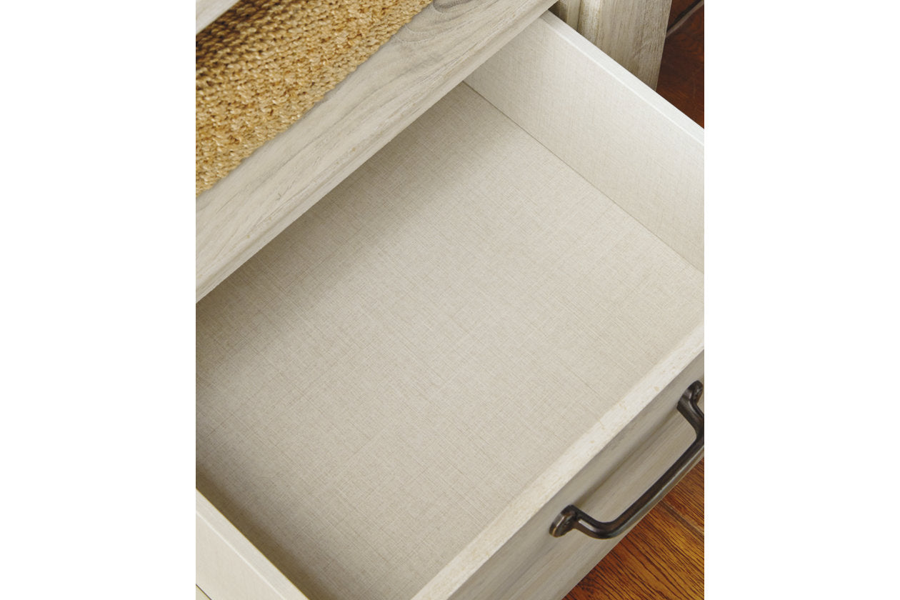 Bellaby Whitewash Nightstand - B331-91 - Luna Furniture - Dallas Store