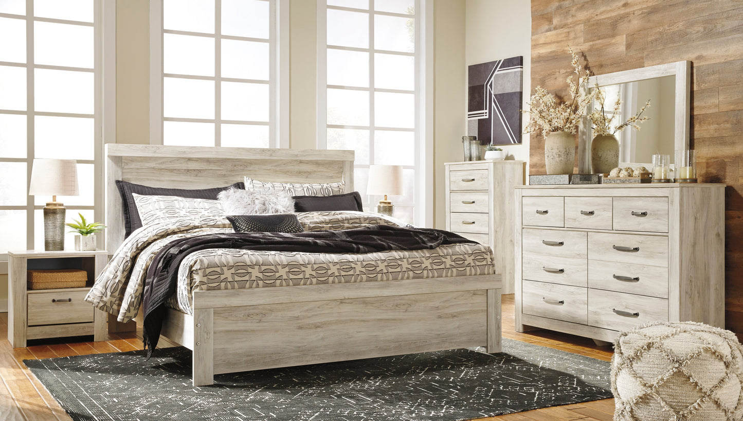 Bellaby Whitewash Panel Bedroom Set - SET | B331-54 | B331-57 | B331-96 | B331-31 | B331-36 | B331-91 | B331-46 - Luna Furniture - Dallas Store
