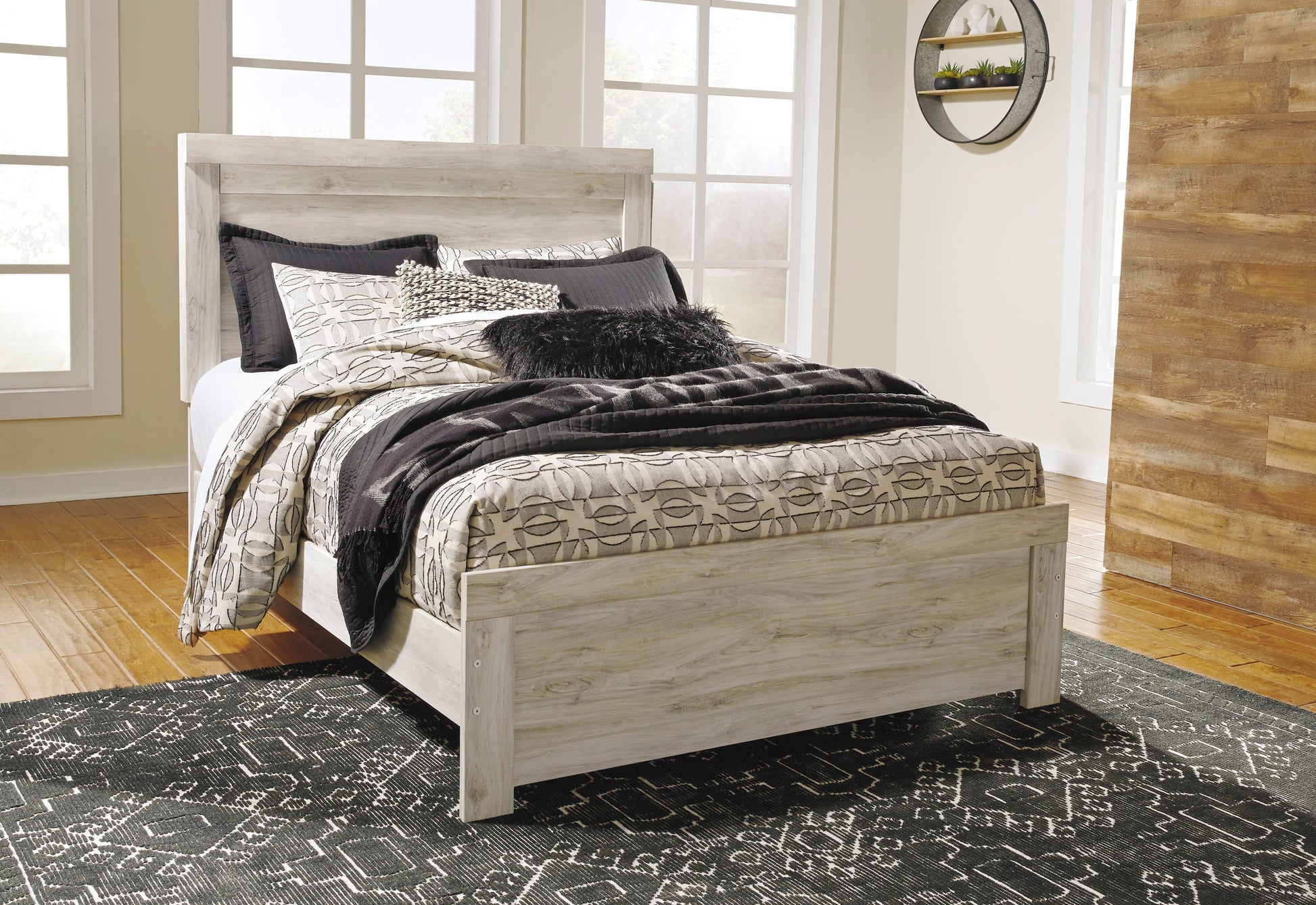 Bellaby Whitewash Panel Bedroom Set - SET | B331-54 | B331-57 | B331-96 | B331-31 | B331-36 | B331-91 | B331-46 - Luna Furniture - Dallas Store