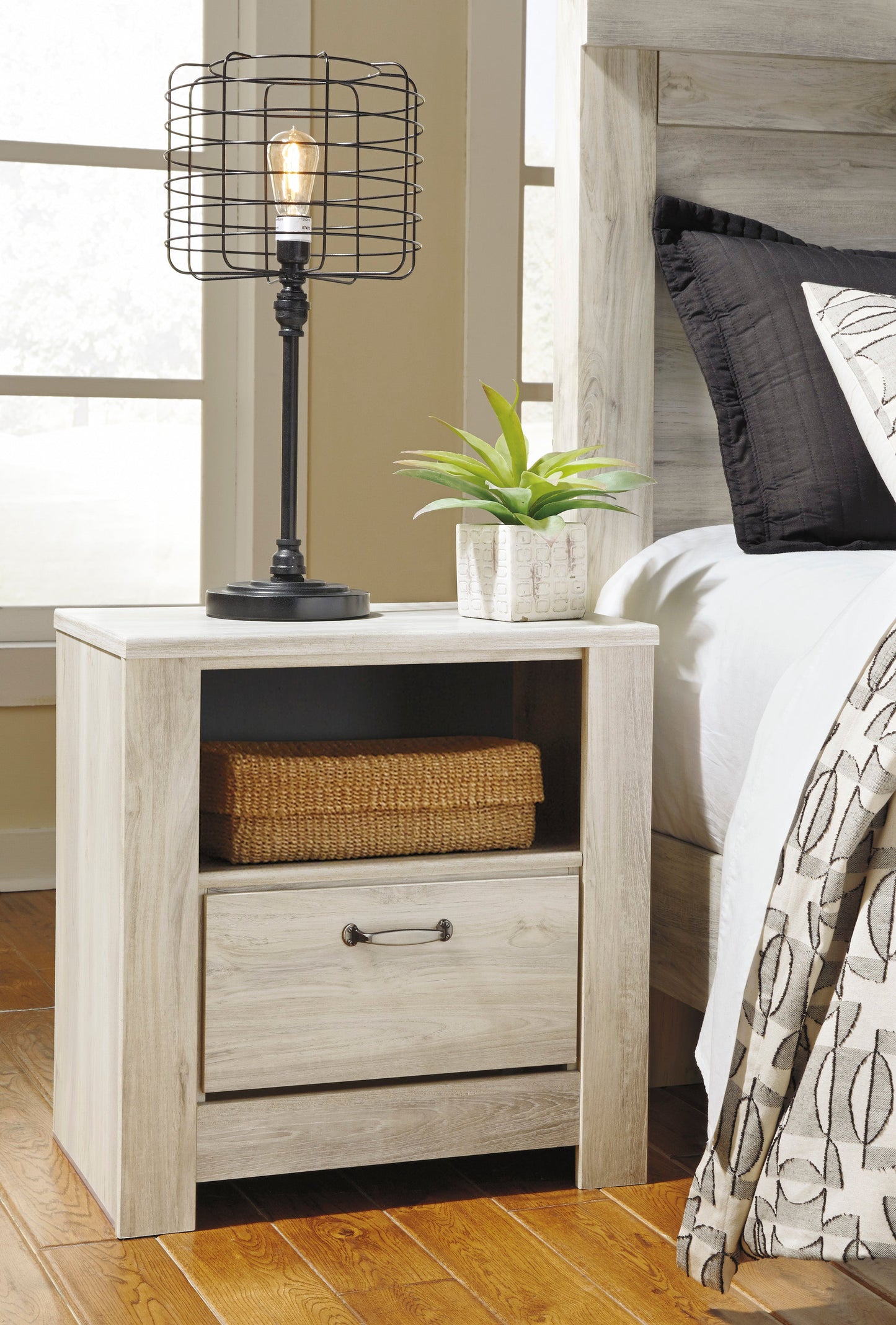 Bellaby Whitewash Panel Bedroom Set - SET | B331-54 | B331-57 | B331-96 | B331-31 | B331-36 | B331-91 | B331-46 - Luna Furniture - Dallas Store