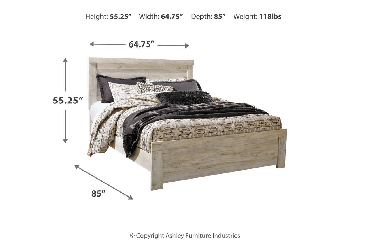 Bellaby Whitewash Queen Panel Bed - SET | B331-54 | B331-57 | B331-96 - Luna Furniture - Dallas Store