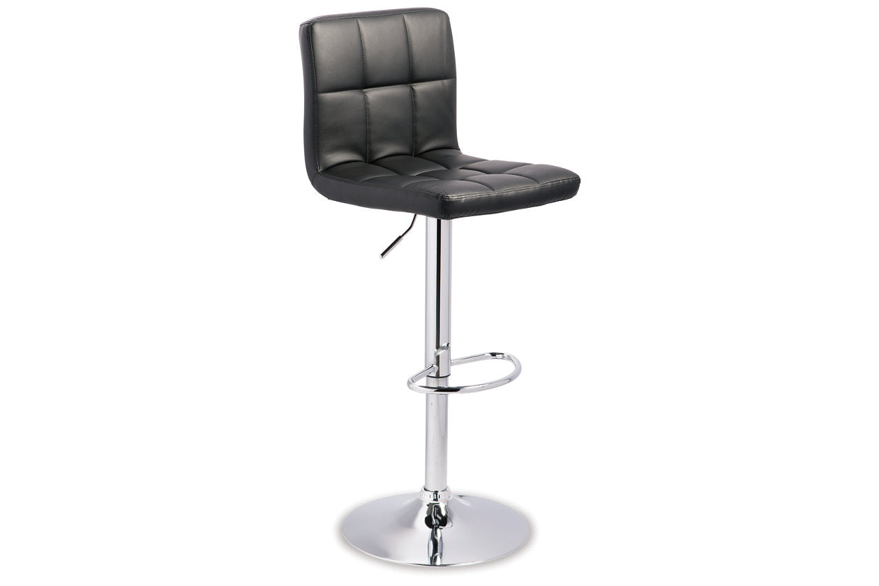 Bellatier Black/Chrome Finish Adjustable Height Barstool, Set of 2 - D120-130 - Luna Furniture - Dallas Store