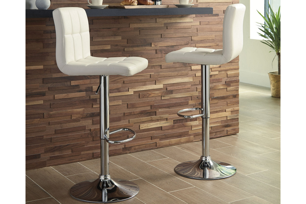Bellatier Bone Adjustable Height Barstool, Set of 2 - D120-230 - Luna Furniture - Dallas Store