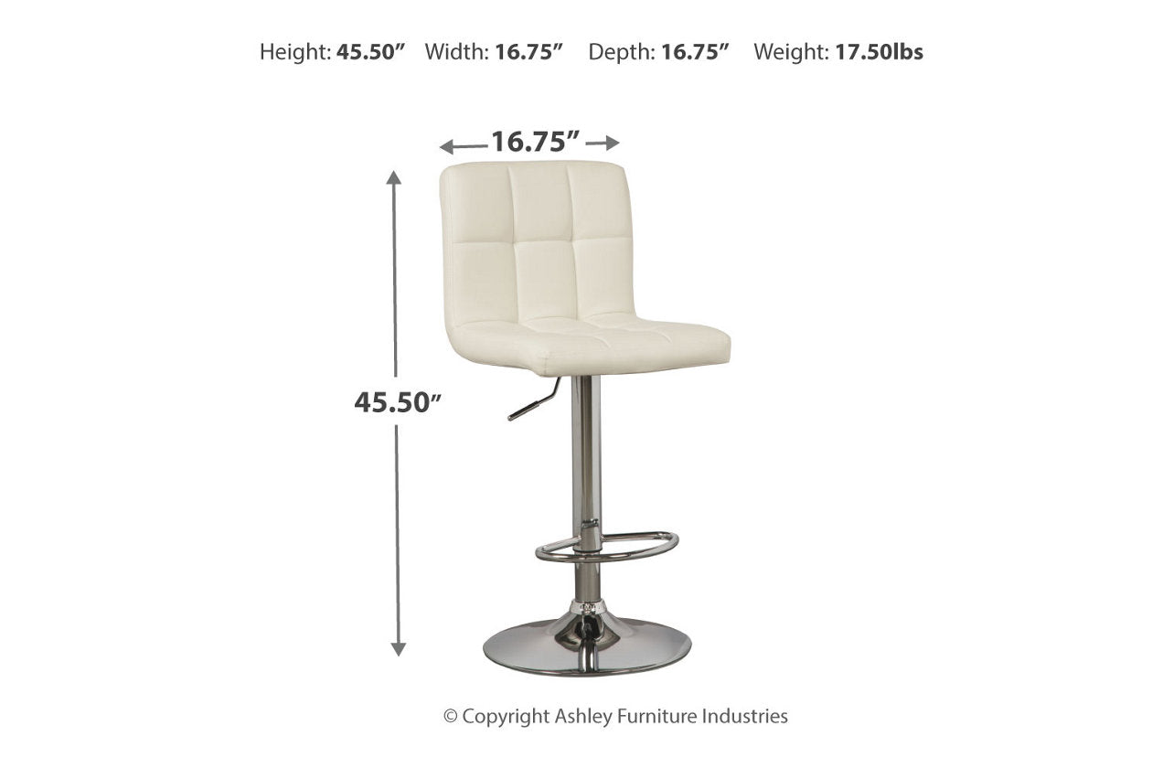 Bellatier Bone Adjustable Height Barstool, Set of 2 - D120-230 - Luna Furniture - Dallas Store