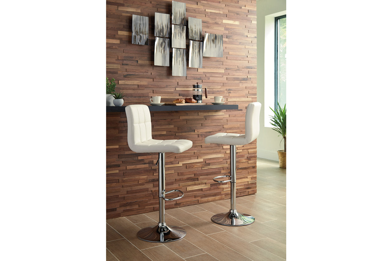 Bellatier Bone Adjustable Height Barstool, Set of 2 - D120-230 - Luna Furniture - Dallas Store