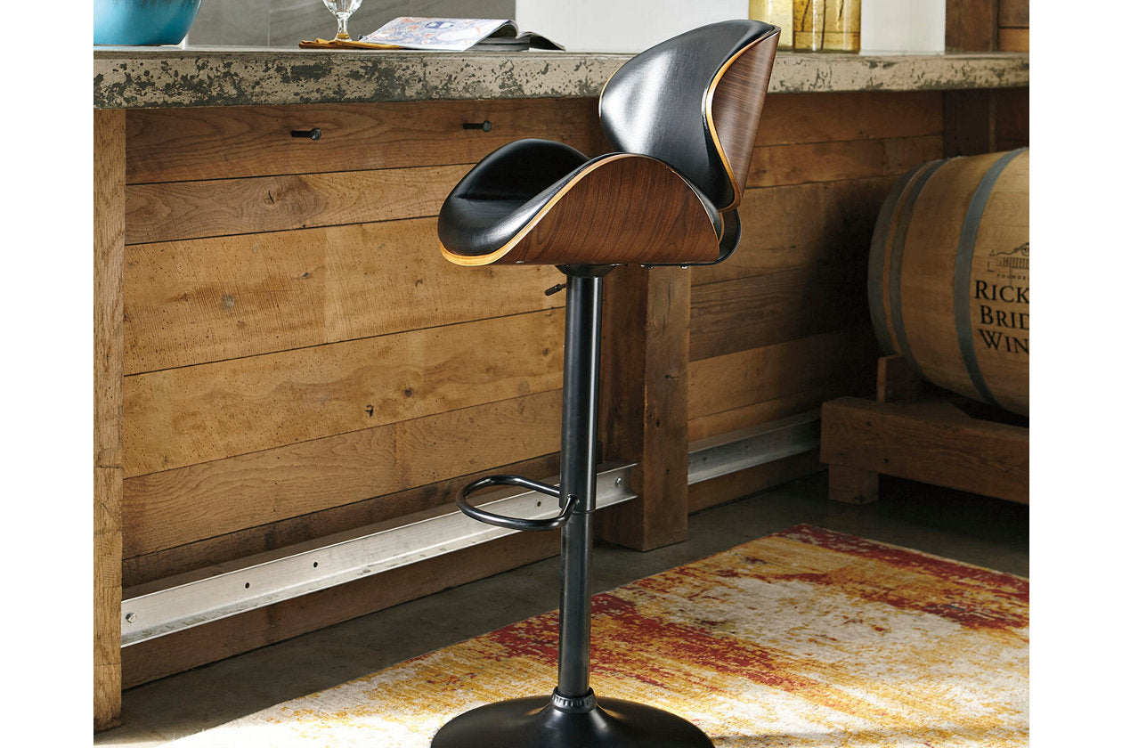 Bellatier Brown Adjustable Height Barstool - D120-530 - Luna Furniture - Dallas Store