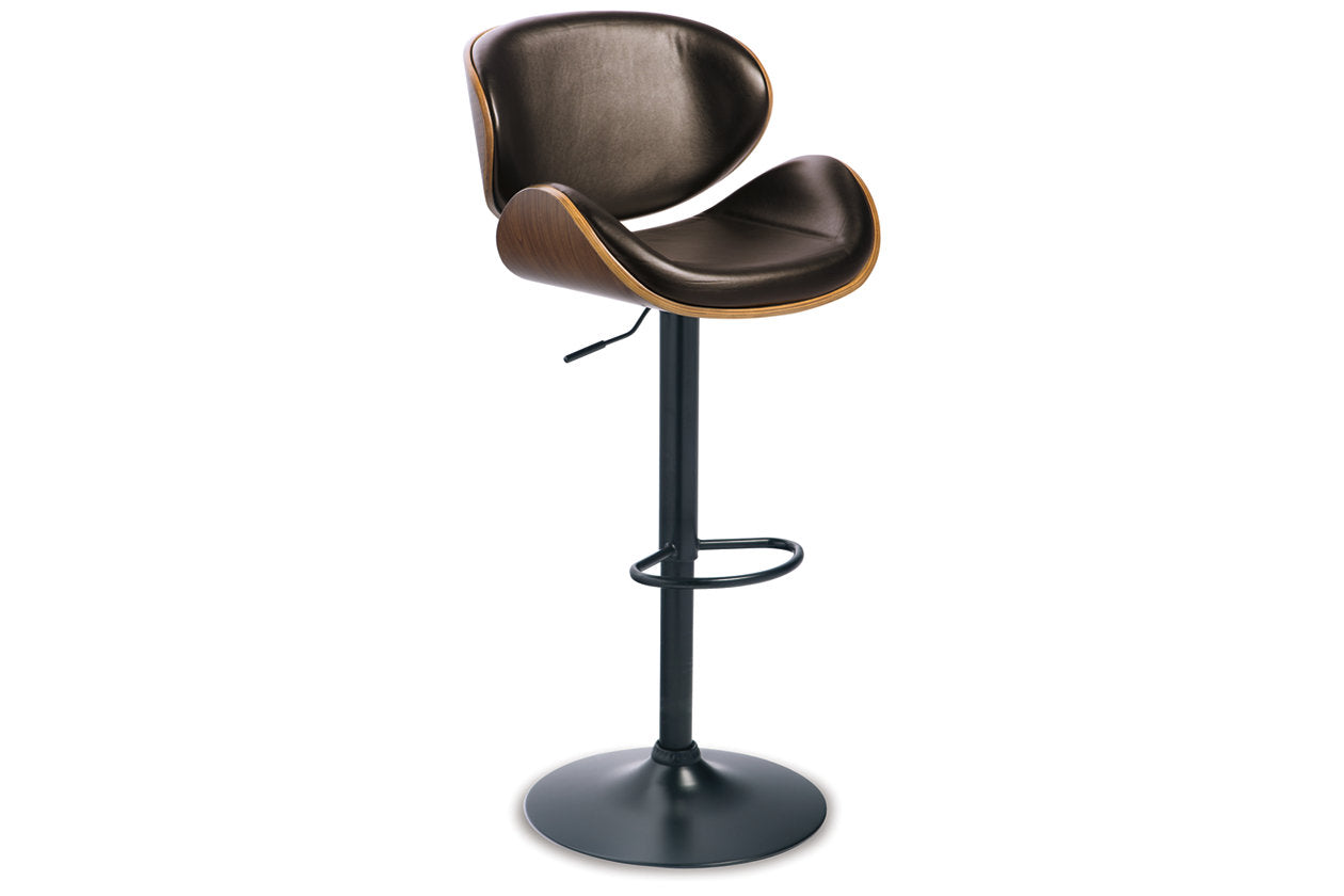 Bellatier Brown Adjustable Height Barstool - D120-530 - Luna Furniture - Dallas Store