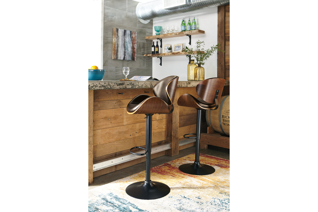 Bellatier Brown Adjustable Height Barstool - D120-530 - Luna Furniture - Dallas Store