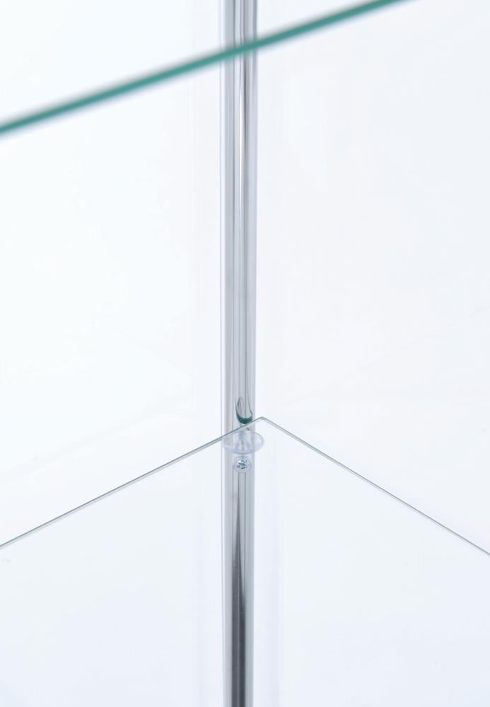 Bellatrix White/Clear Rectangular 4-Shelf Curio Cabinet - 951072 - Luna Furniture - Dallas Store