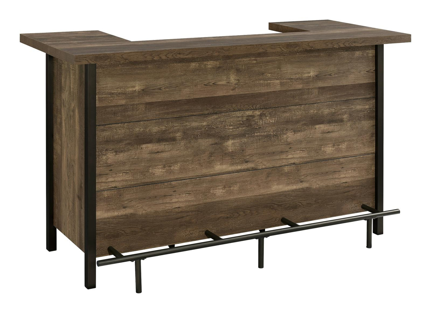 Bellemore Rustic Oak Rectangular Storage Bar Unit - 182104 - Luna Furniture - Dallas Store