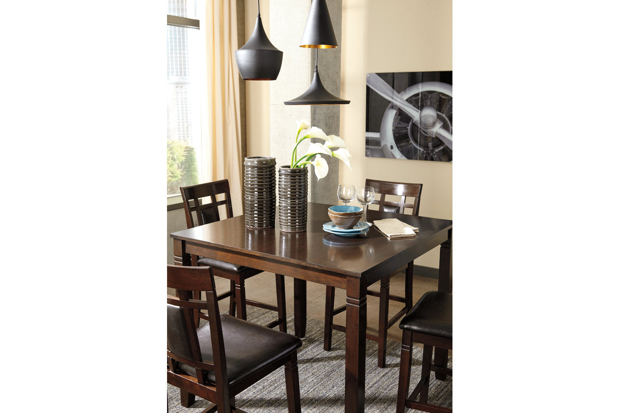 Bennox Brown 5-Piece Counter Height Set - D384-223 - Luna Furniture - Dallas Store