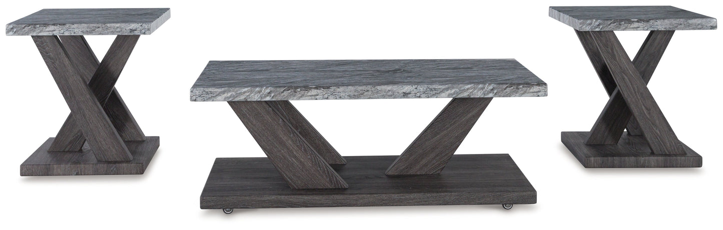 BENSONALE Brown/Gray Table, Set of 3 - T400-13 - Luna Furniture - Dallas Store