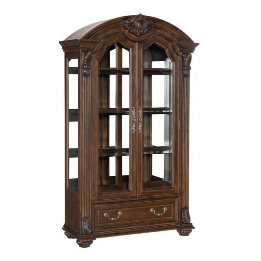 Bergen Dark Oak Curio - 5829-44C - Luna Furniture - Dallas Store
