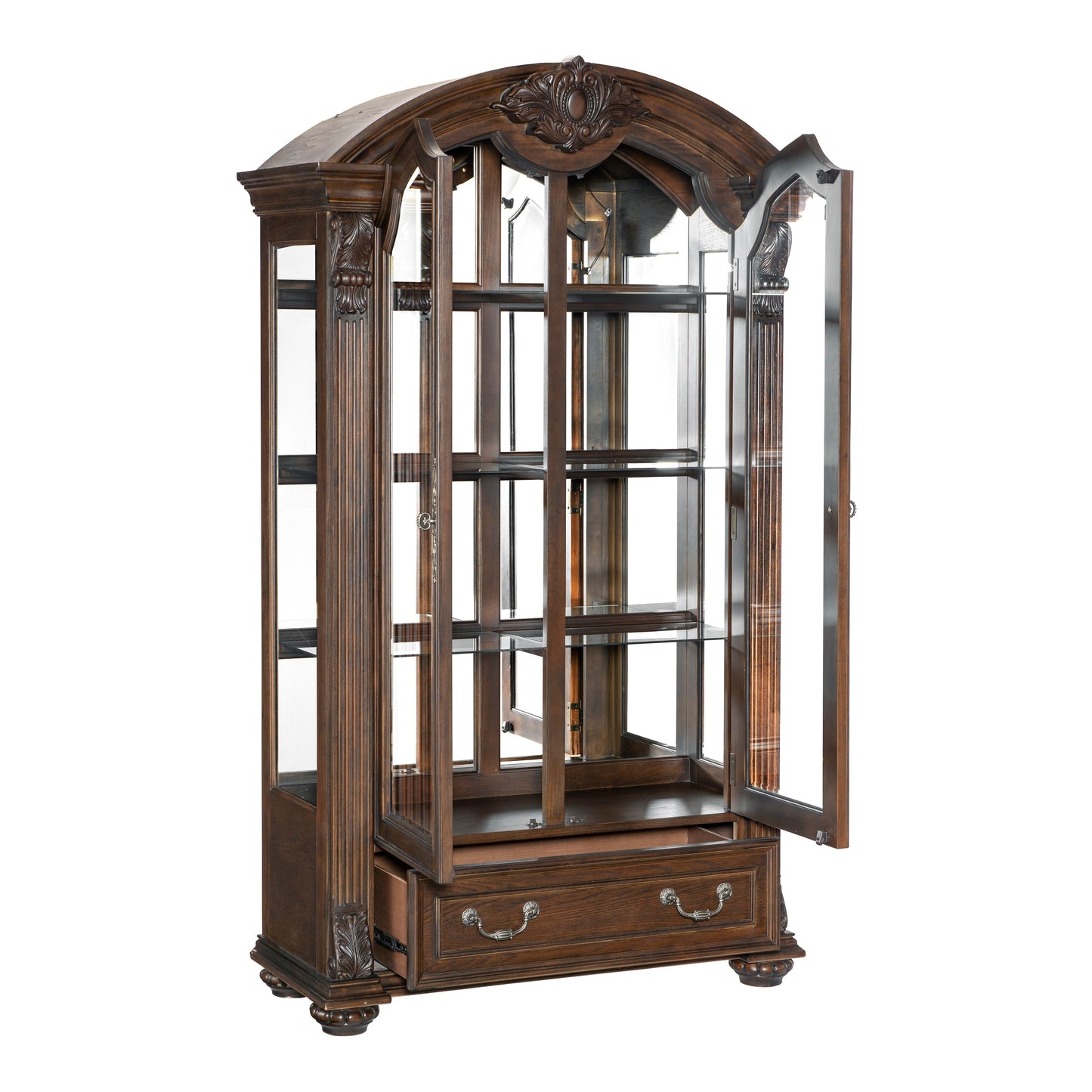 Bergen Dark Oak Curio - 5829-44C - Luna Furniture - Dallas Store