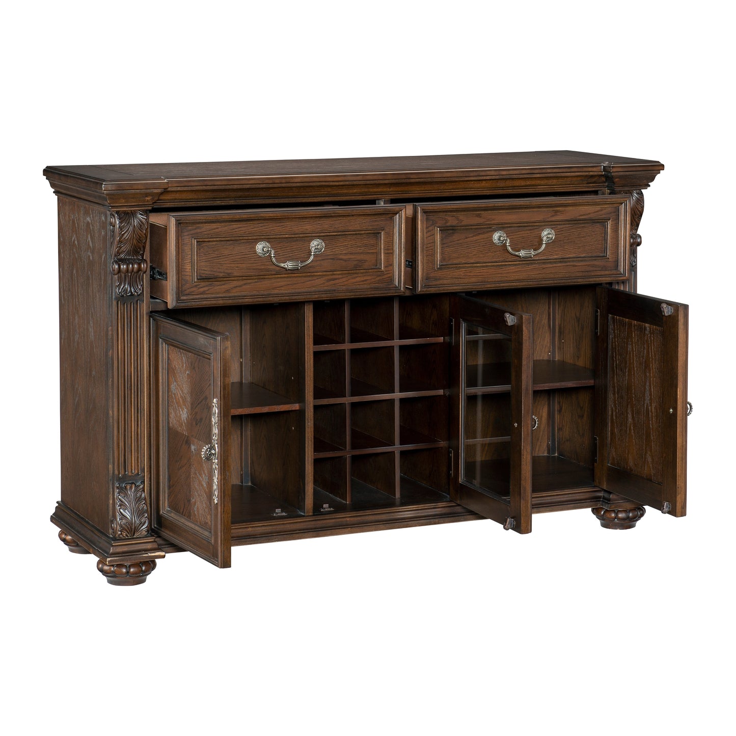 Bergen Dark Oak Server - 5829-40 - Luna Furniture - Dallas Store